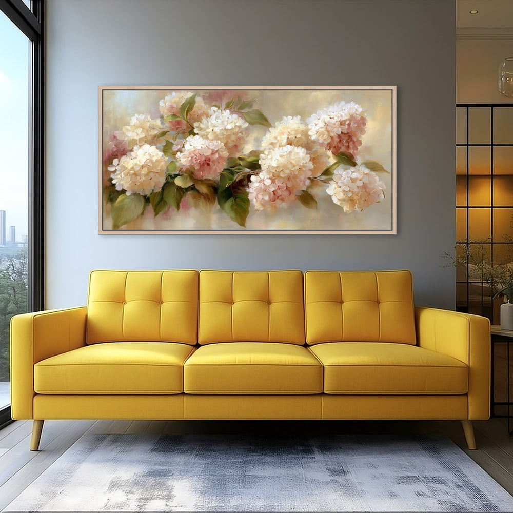 Blush Hydrangea Canvas Print