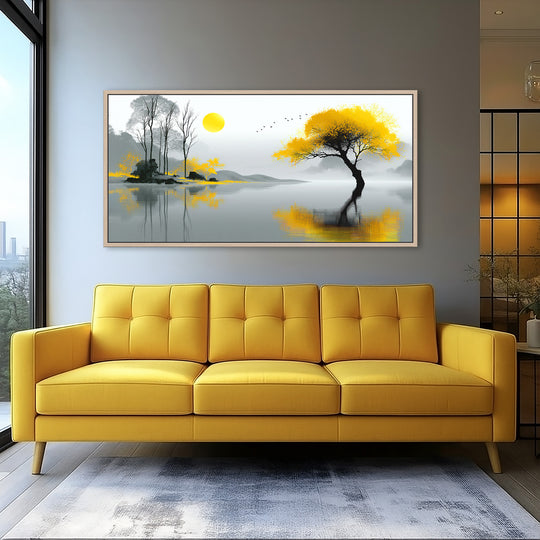 Large Yellow Tree Canvas Print