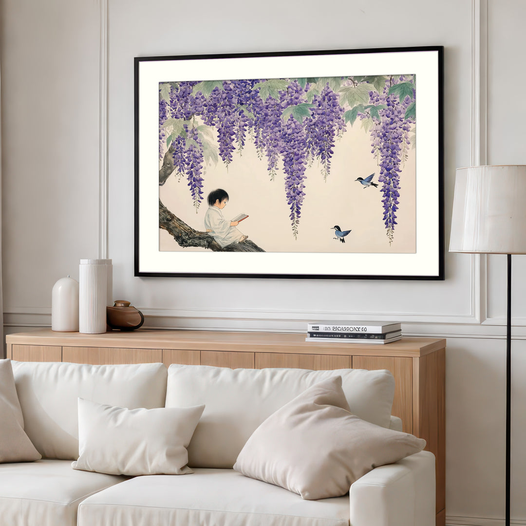 Purple Floral Nature Scene