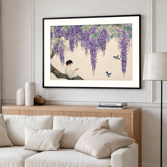 Purple Floral Nature Scene