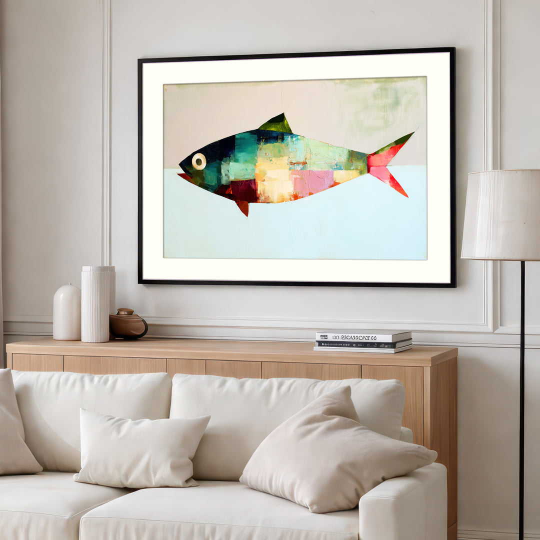 Abstract Fish Wall Art Print
