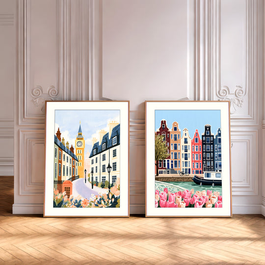 Amsterdam and London Wall Art Prints