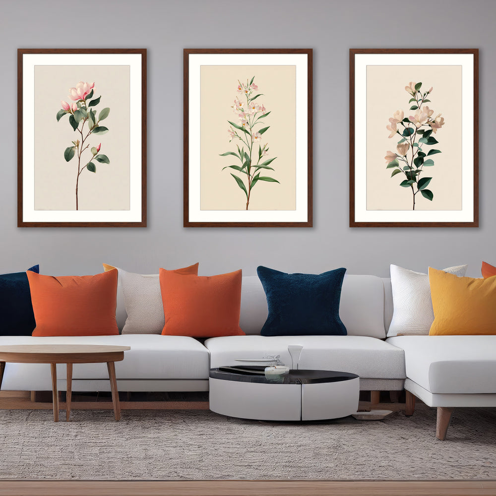 Botanical Wall Art Prints Set of 3