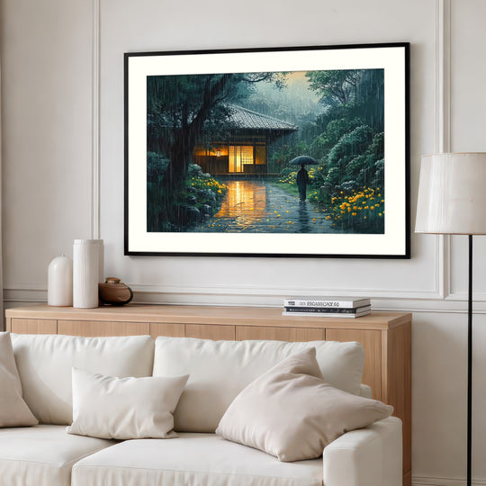 Rainy Night Japan Art Print