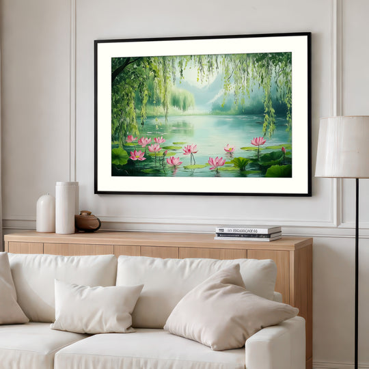 Japanese Lotus Pond Wall Art