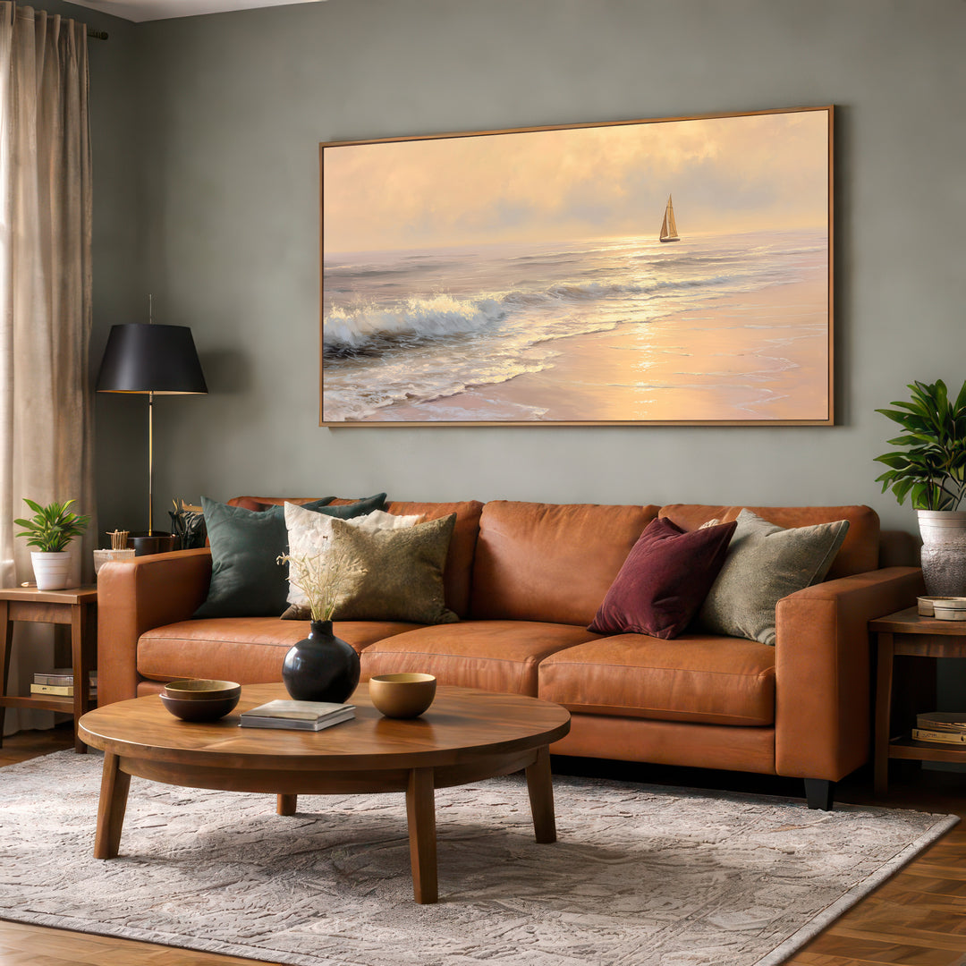 Sunset Sailboat Seascape