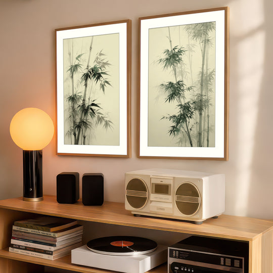 Bamboo Wall Art Prints Set of 2