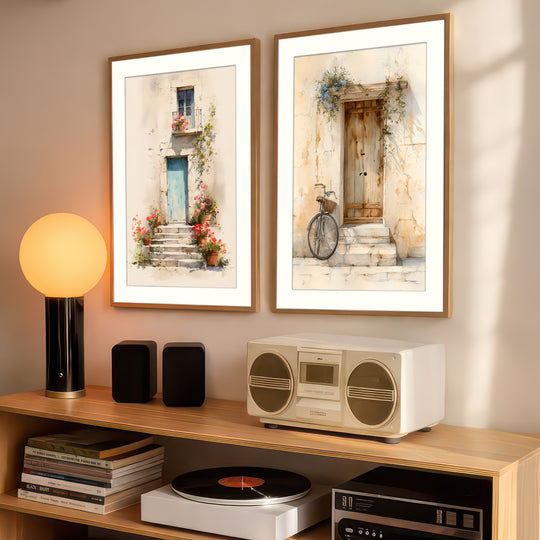Mediterranean door wall art prints