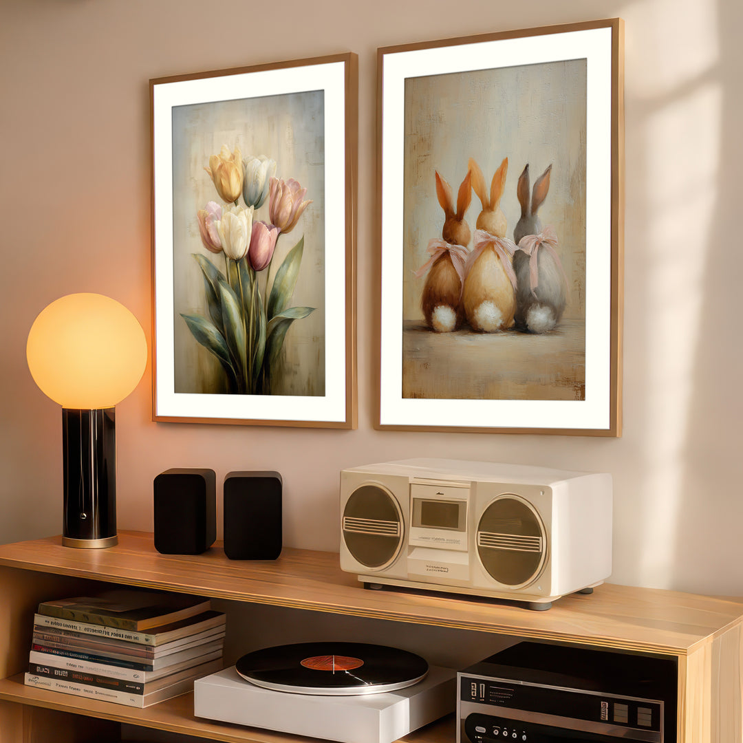Easter bunny wall art prints