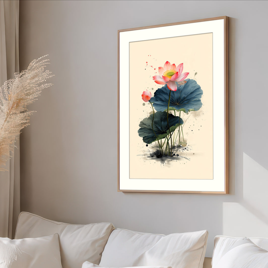 Lotus Flower Wall Art Print