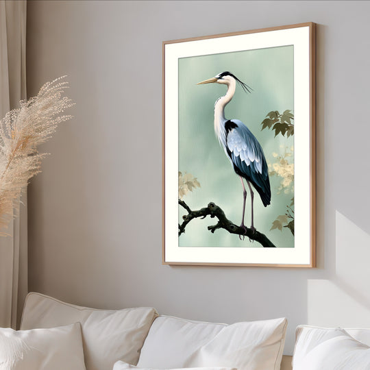 Grey Heron Art Print