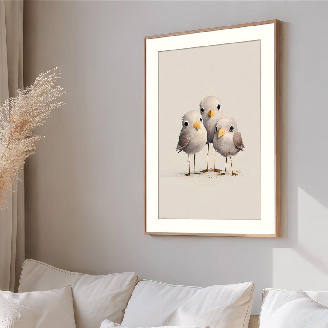 Cute Bird Wall Art Print