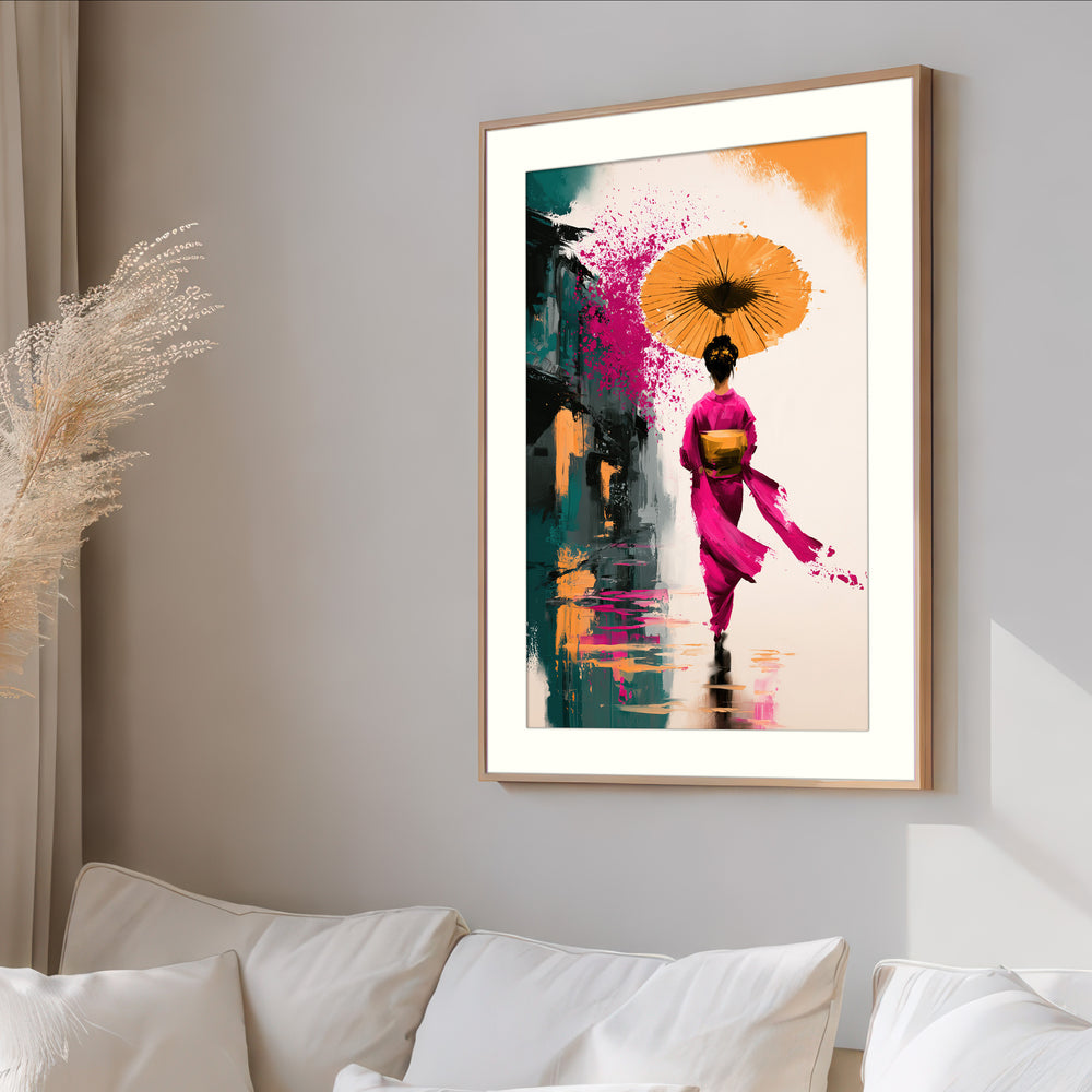 Pink Kimono Wall Art