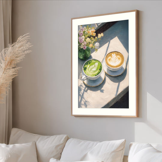 Coffee and matcha wall art print