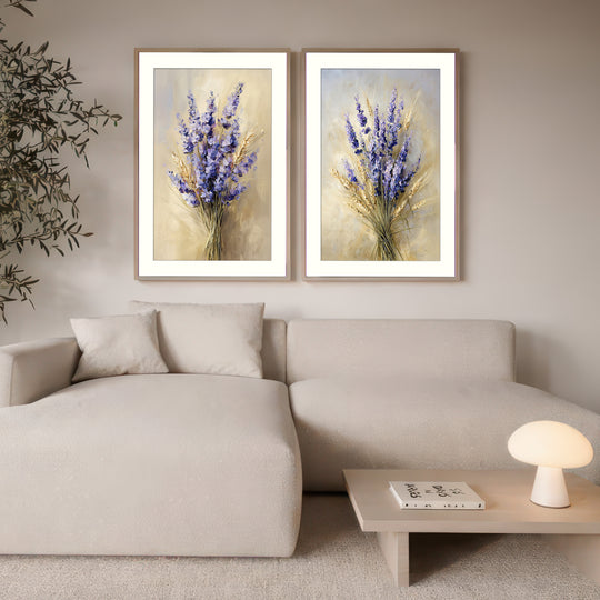 Lavender Wall Art Prints Set of 2