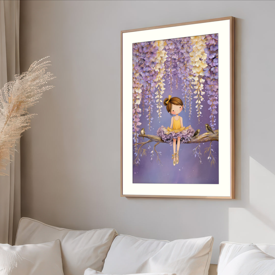 Ballerina Girl Wall Art Print