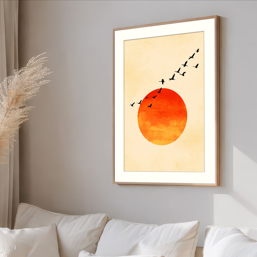 Japanese Red Sun Art Print