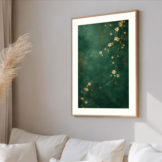Green Floral Wall Art Print