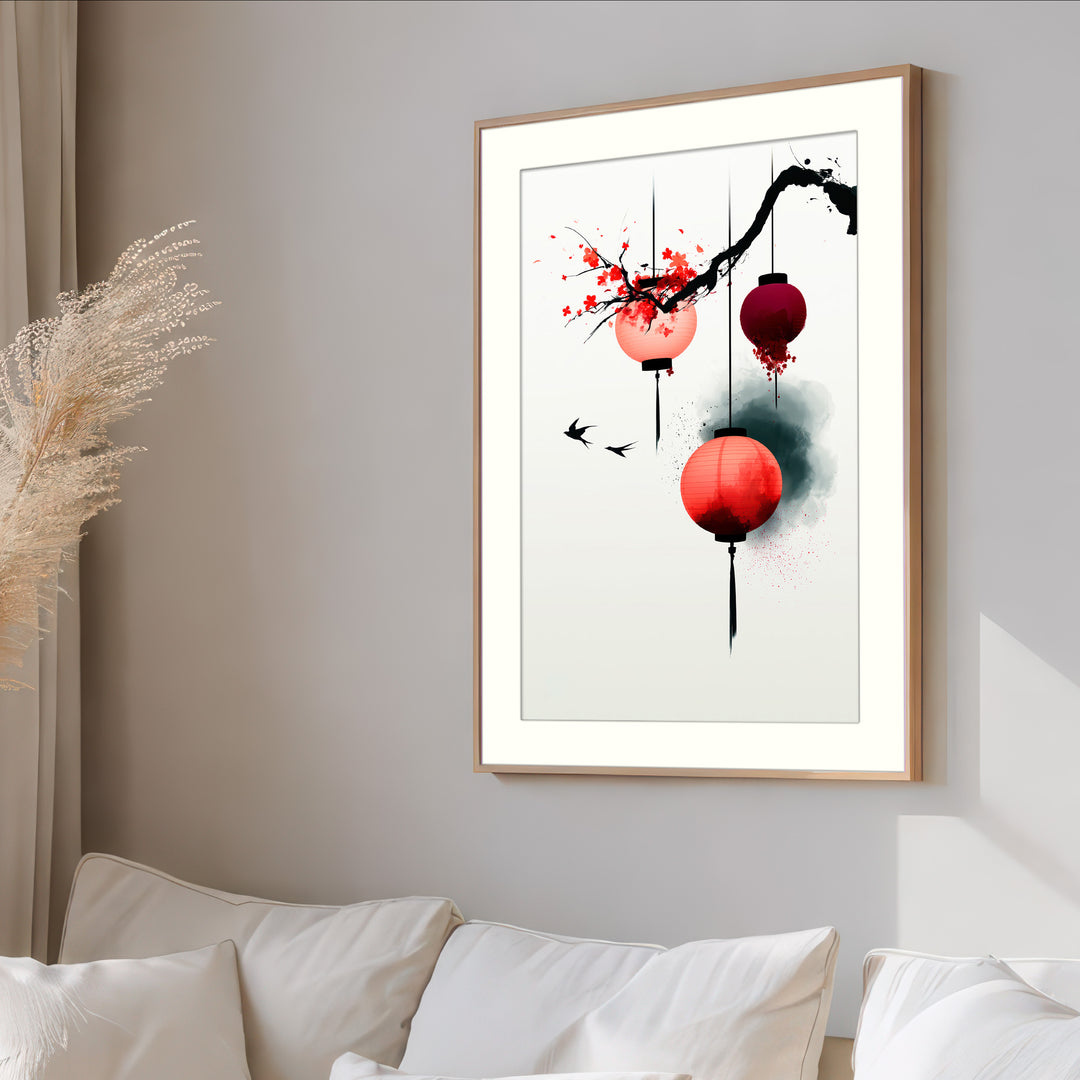 Japanese Lantern Wall Art Print