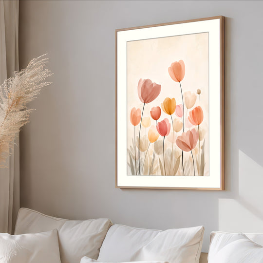 Pastel Tulip Art Print