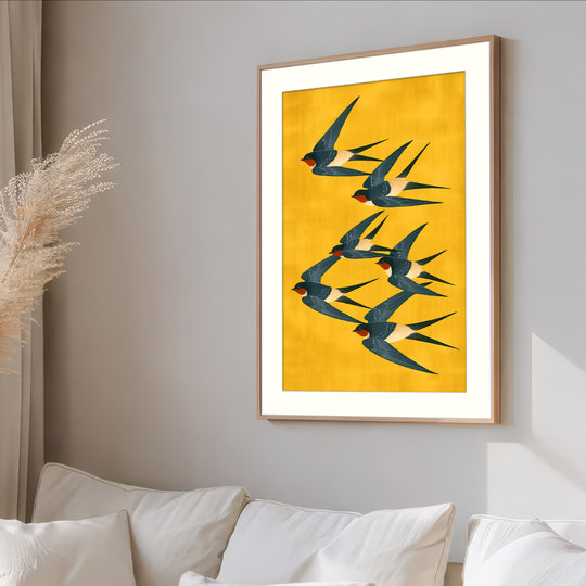 Retro Flying Birds