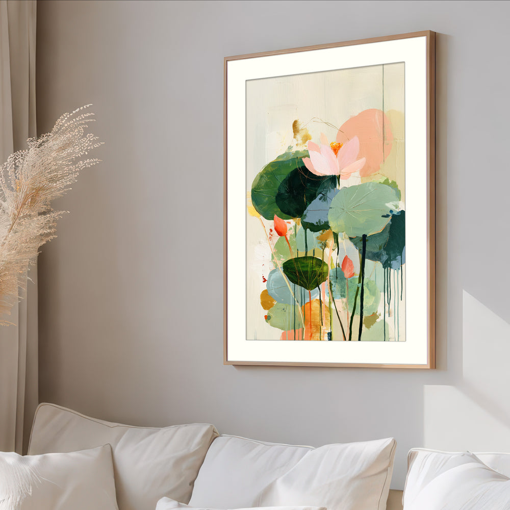 Green Pink Botanical Wall Décor