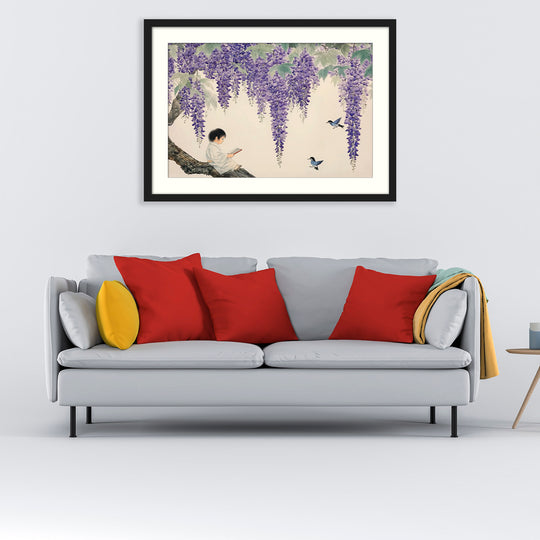 Purple Floral Nature Scene
