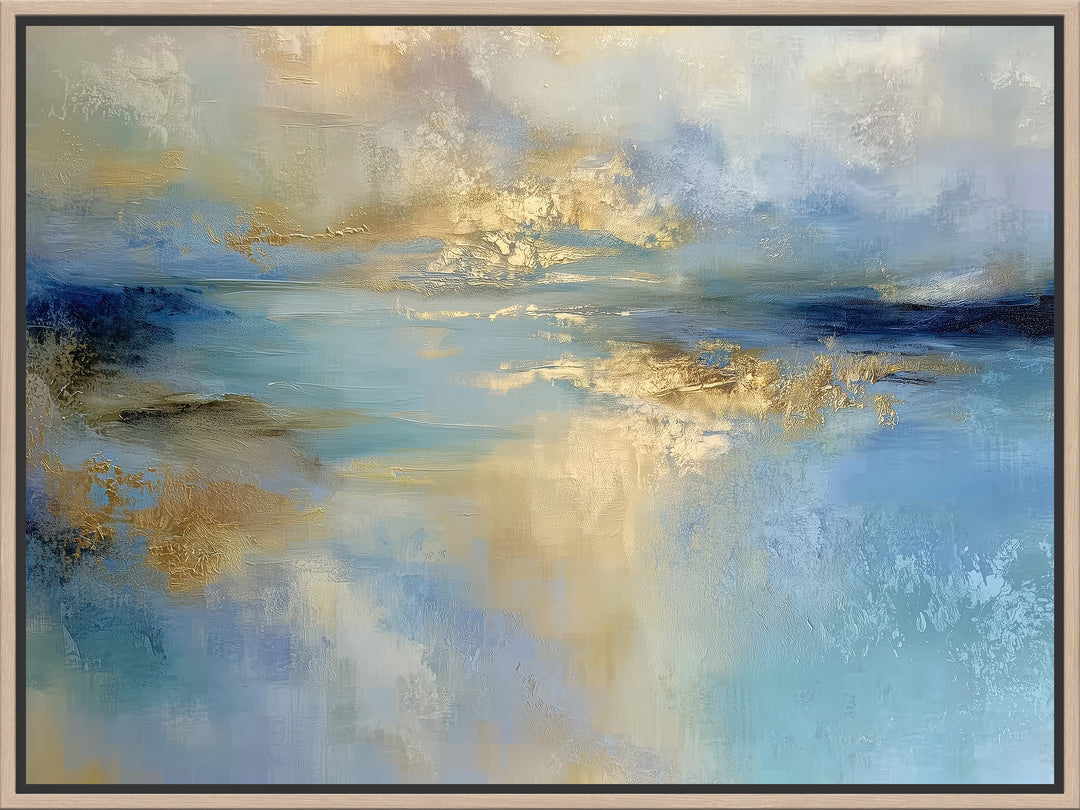 Abstract Blue & Gold Seascape