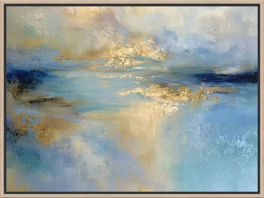 Abstract Blue & Gold Seascape
