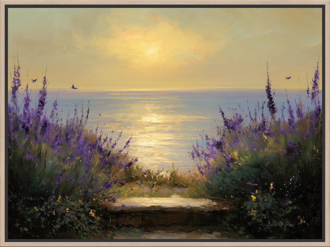 Lavender Coastal Sunset Canvas Print