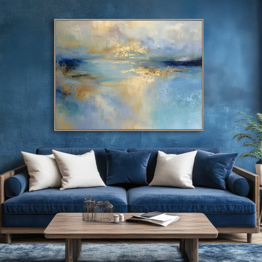 Abstract Blue & Gold Seascape