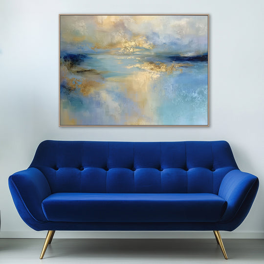 Abstract Blue & Gold Seascape