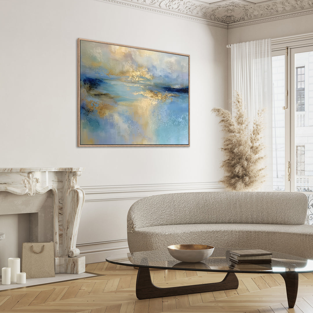 Abstract Blue & Gold Seascape
