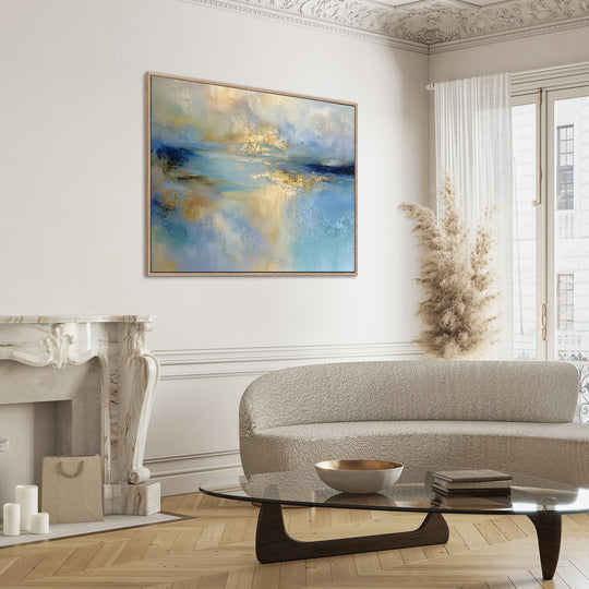Abstract Blue & Gold Seascape