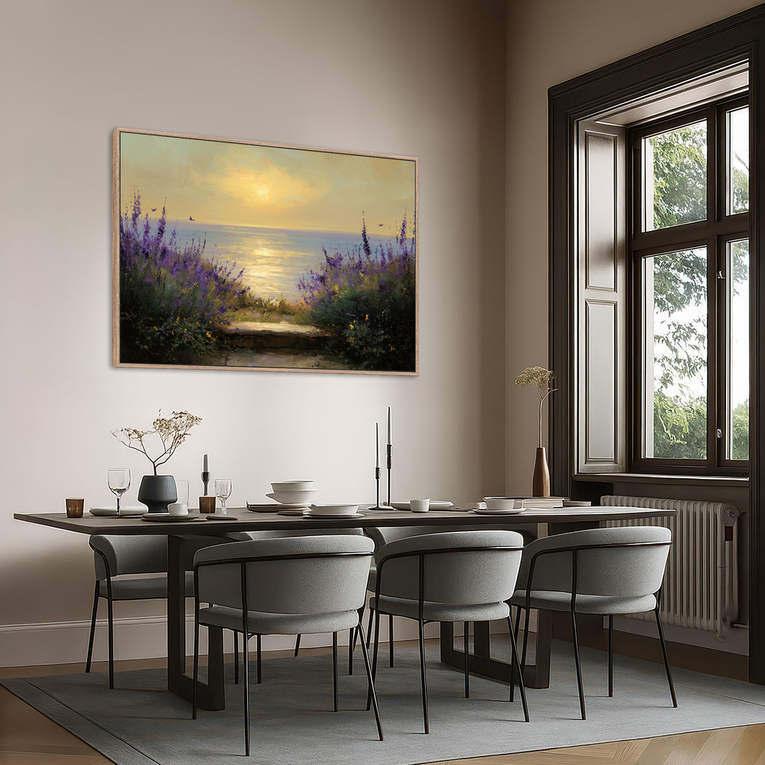 Lavender Coastal Sunset Canvas Print