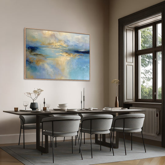 Abstract Blue & Gold Seascape