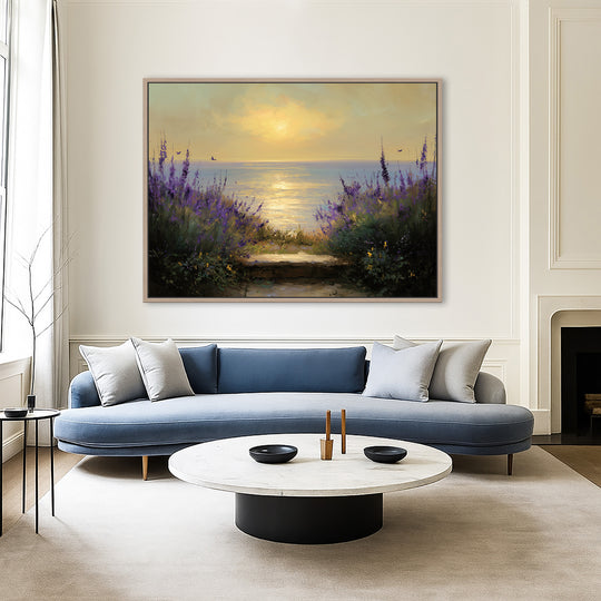 Lavender Coastal Sunset Canvas Print