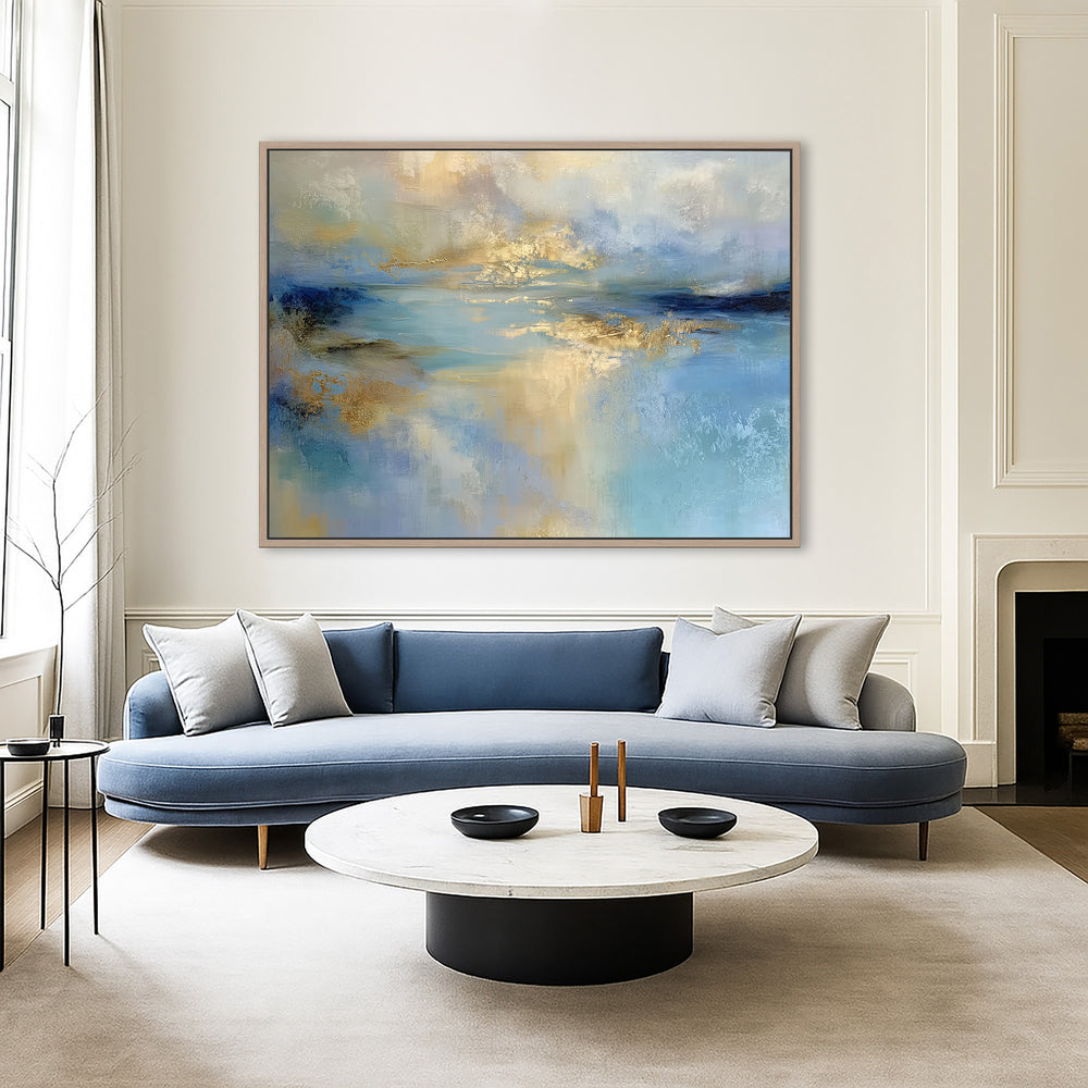 Abstract Blue & Gold Seascape