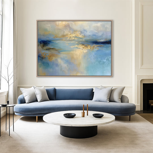 Abstract Blue & Gold Seascape