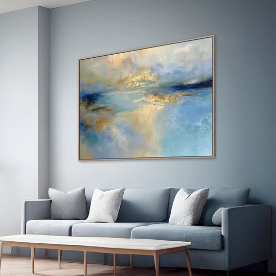 Abstract Blue & Gold Seascape