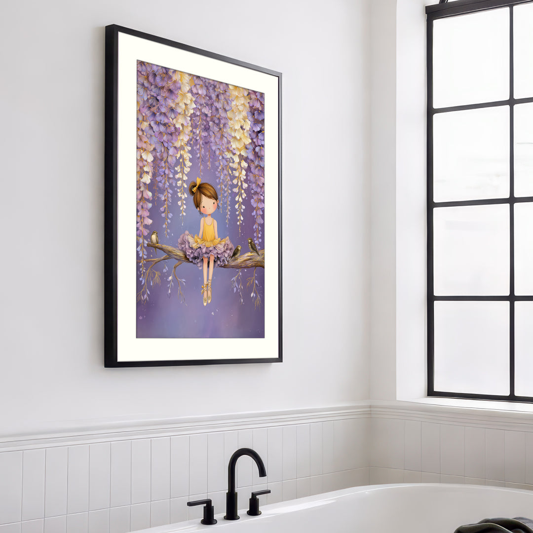Ballerina Girl Wall Art Print