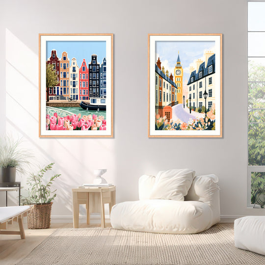 Amsterdam and London Wall Art Prints
