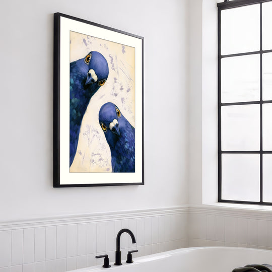 Blue Peacock Art Print