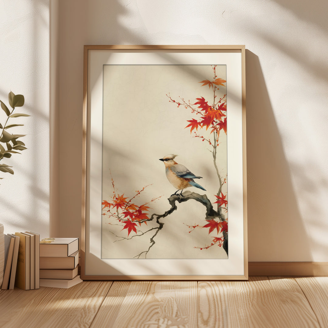 Bird on Maple Branch