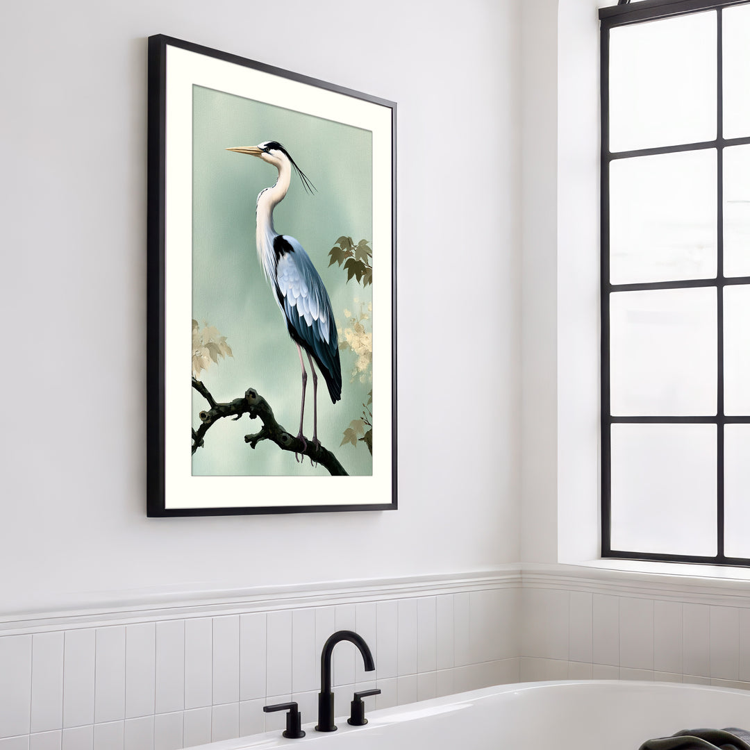 Grey Heron Art Print