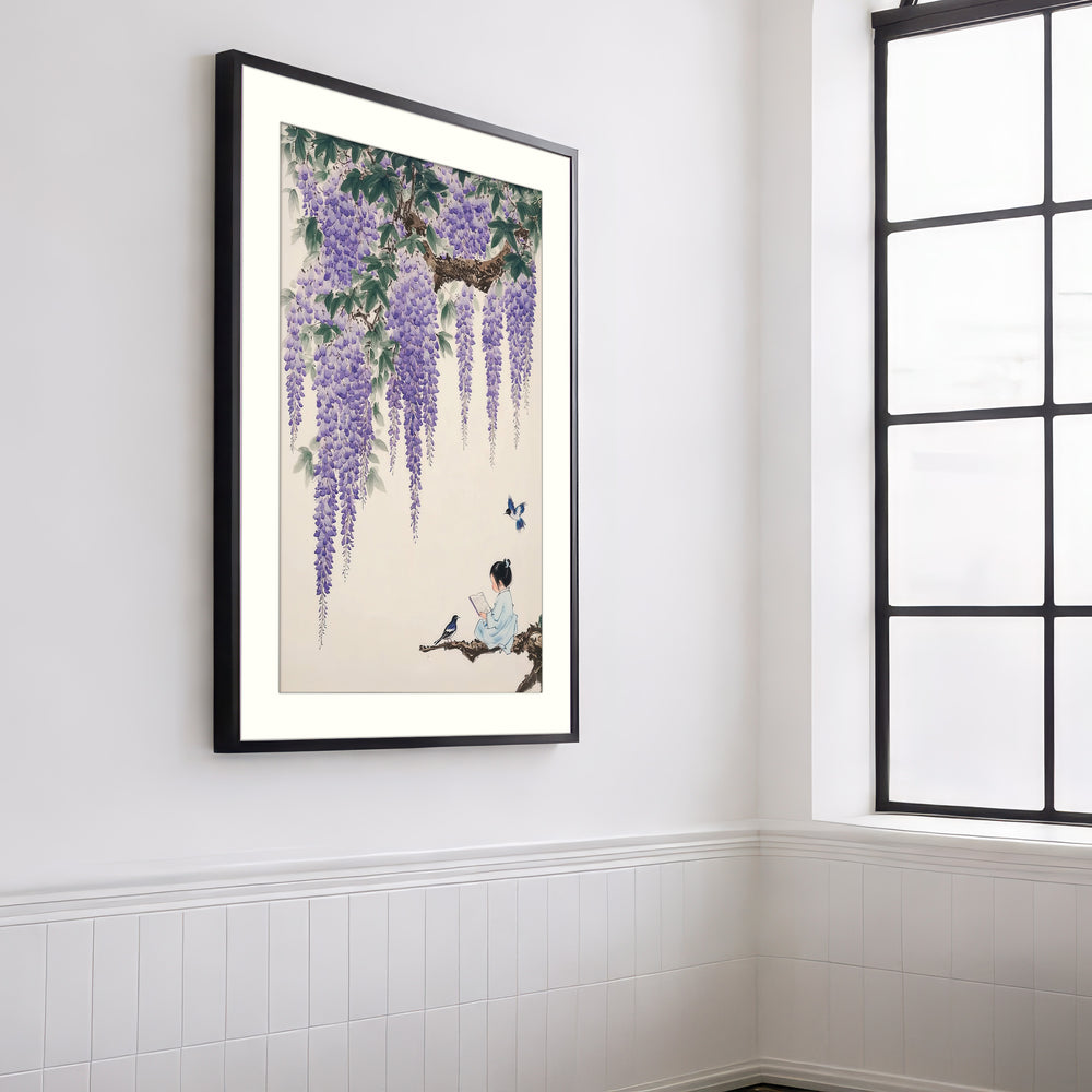 Wisteria Reading Wall Art Print
