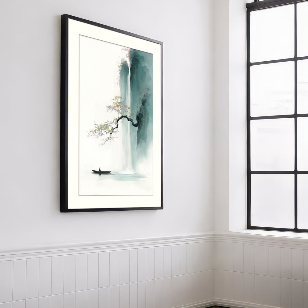 Japanese Waterfall Wall Art Print