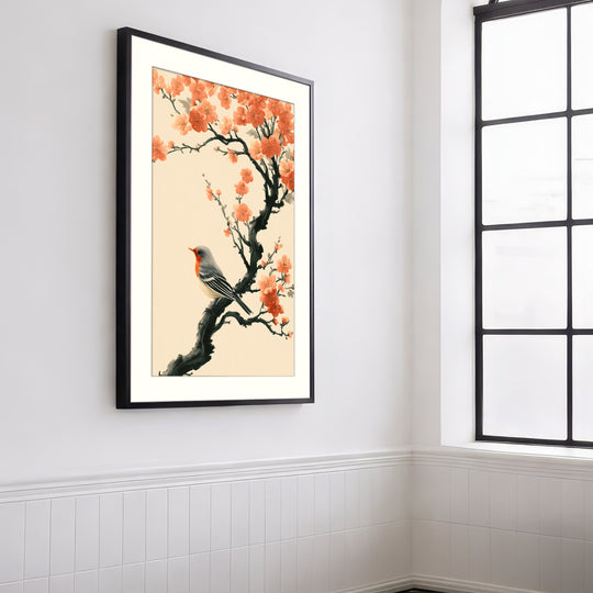 Orange Floral Wall Art