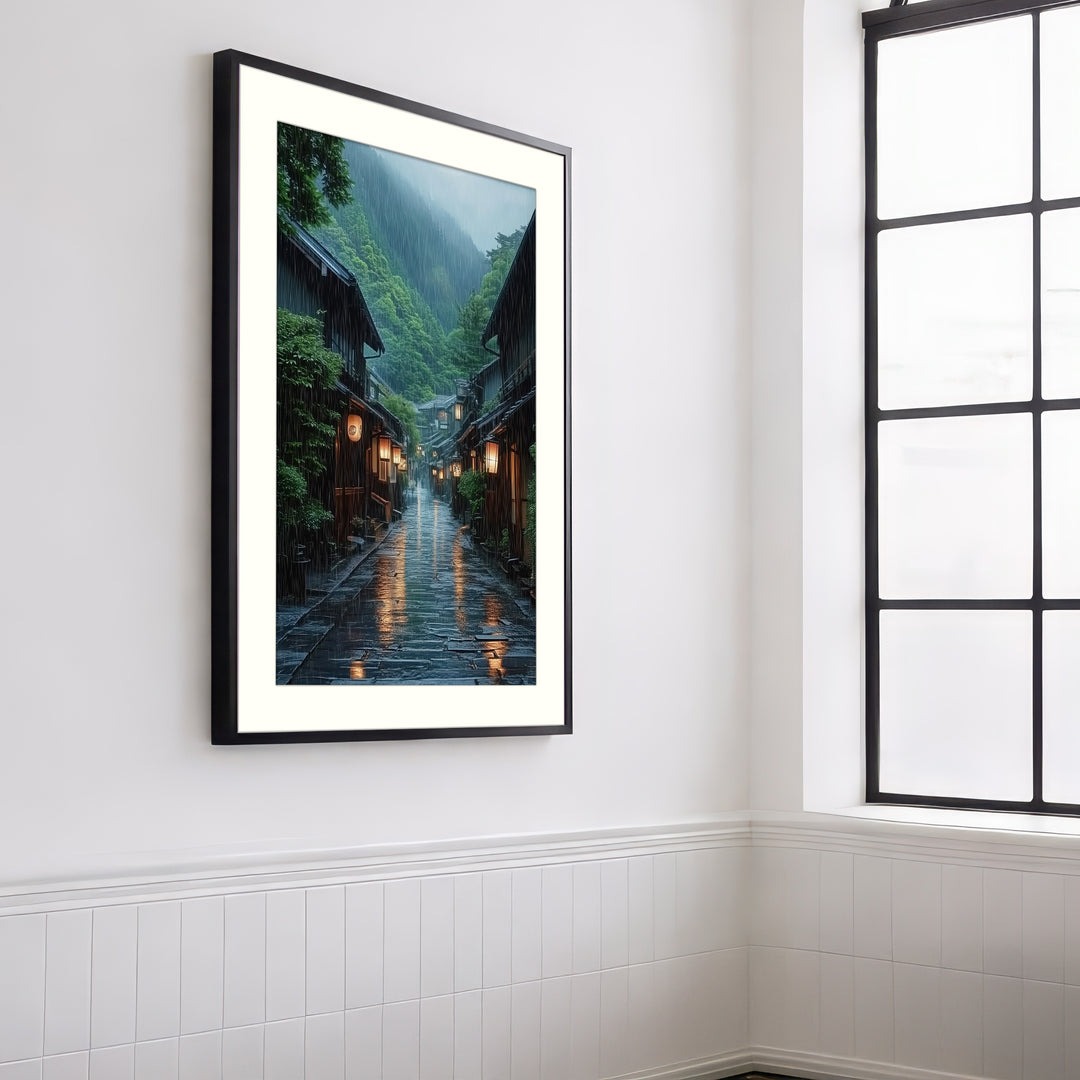Rainy Street Japan Print