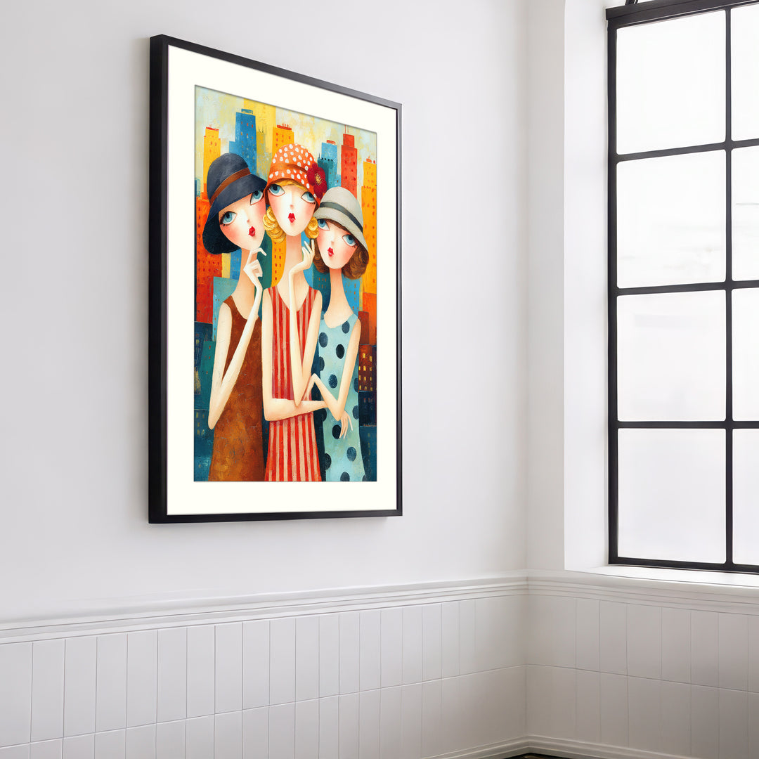 Art Deco Women Wall Art Print